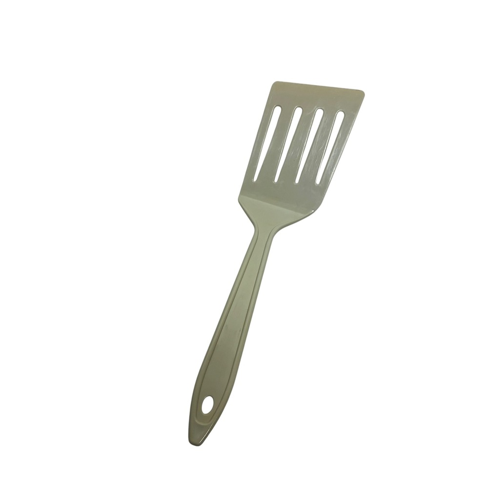 Vintage Clipper Slotted Spatula Turner Beige Tan‎ Plastic Kitchen Utensil 7208